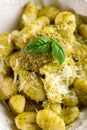 Pesto gnocchi Royalty Free Stock Photo