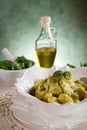 Pesto gnocchi Royalty Free Stock Photo