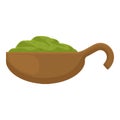 Pesto mug spoon icon cartoon vector. Salt cook