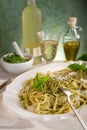 Pesto pasta Royalty Free Stock Photo