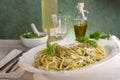 Pesto pasta Royalty Free Stock Photo