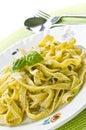 Pesto pasta Royalty Free Stock Photo