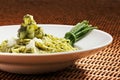 Pesto pasta is an Italian staple food