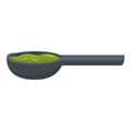 Pesto sauce spoon icon cartoon vector. Utensil mug