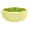 Pesto soup bowl icon cartoon vector. Italian mixed