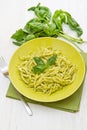 Pesto trofie typical ligurian recipe