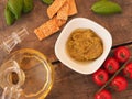 Pesto verde, Italian food Royalty Free Stock Photo