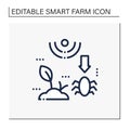 Pests and weeds elimination line icon