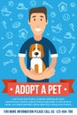 Pet adoption poster Royalty Free Stock Photo