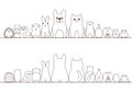 Pet animals border set