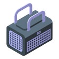 Pet bag icon isometric vector. Animal travel