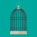 Pet bird cylindrical metal cage