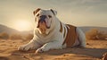 pet bulldog english white