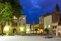 Pet Bunara Square at night. Zadar. Croatia. Royalty Free Stock Photo