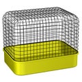 Pet cage. 3D rendering. Royalty Free Stock Photo