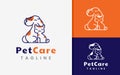 Pet Care Cute Dog and Cat Logo Design Royalty Free Stock Photo