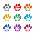 Pet care dog icon isolated on white background. Set icons colorful Royalty Free Stock Photo