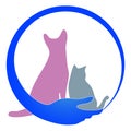 Pet care logo Royalty Free Stock Photo