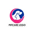 pet care logo design template. pet car vector icon illustration Royalty Free Stock Photo