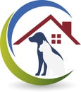 Pet care logo Royalty Free Stock Photo