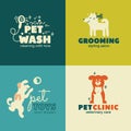 Pet care logo. Business card or banner Design