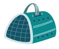 Pet carrier. Plastic carrying case for traveling with pets or visiting veterinarian. Pet shop. Royalty Free Stock Photo
