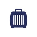 Pet carrier vector icon on white