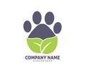 Pet cat dog clinic shop adoption vector logo design