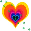 Pet Cat Love Hearts Royalty Free Stock Photo