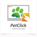 Pet Click Logo Design Template Royalty Free Stock Photo