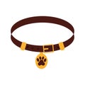 Pet collar isolated icon