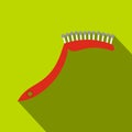 Pet comb icon, flat style Royalty Free Stock Photo