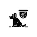 Pet control camera black glyph icon Royalty Free Stock Photo