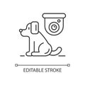 Pet control camera linear icon Royalty Free Stock Photo