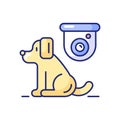 Pet control camera RGB color icon Royalty Free Stock Photo