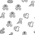 Pet Disease Ill Health Problem Vector Seamless Pattern Royalty Free Stock Photo