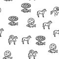 Pet Disease Ill Health Problem Vector Seamless Pattern Royalty Free Stock Photo