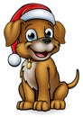 Cartoon Christmas Pet Dog Royalty Free Stock Photo