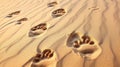 pet dog foot print Royalty Free Stock Photo