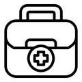 Pet first aid kit icon outline vector. Dog pet