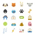 Pet Flat Icons color