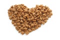 Pet food heart. Royalty Free Stock Photo