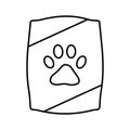 Pet food sack Isolated Vector icon which can easily modify or edit
