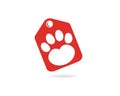 pet footprint shop logo icon template