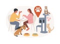 Pet friendly place isolated concept vector illustration. Royalty Free Stock Photo