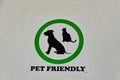 Pet Friendly Sign With Cat and Dog, Greek island Ferry Royalty Free Stock Photo