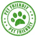 Pet friendly vector stamp