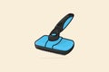 Pet Grooming Brush For Shedding Fur Removal vector illustration.