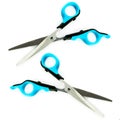 Pet grooming scissors isolated on white . Collage Royalty Free Stock Photo