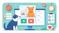 A pet health dashboard provides vets with a comprehensive overview of a pets daily activities behavior patterns and any
